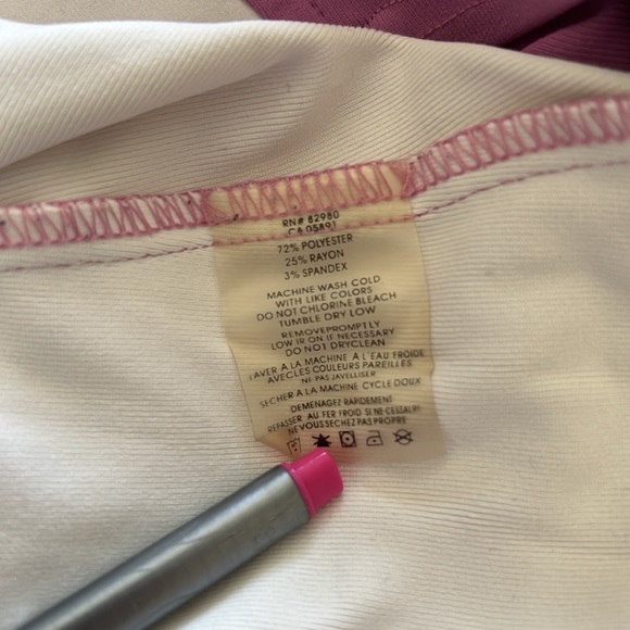 New Without Tag Pink & White Swing Long Sleeve Top M - Picture 6 of 6